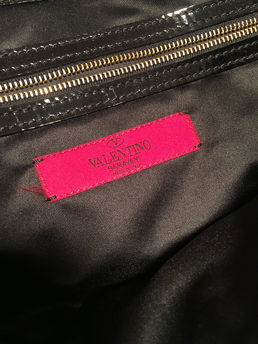 Valentino Rosier Roses Silk Tote Bag